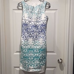 Cleo white multi colour design dress